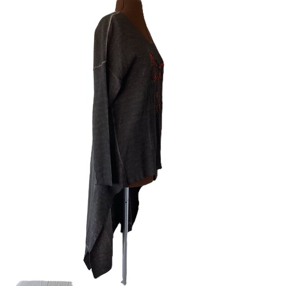 Angelsneverdie High Low Grey Sweater - Picture 5 of 6